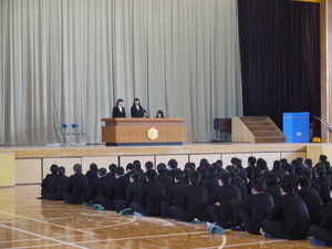 生徒会役員立会演説会